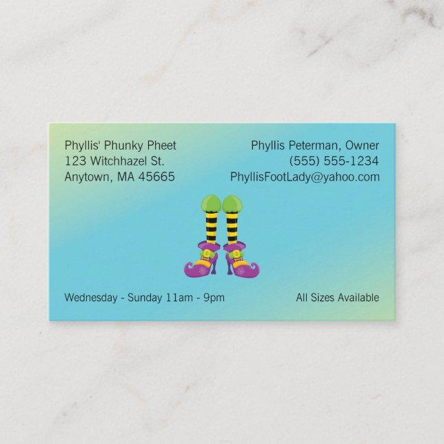 Your Business Logo and Information Personalised Card (Front)