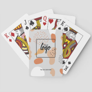 Your Business Logo and Text Abstract Pattern Playing Cards