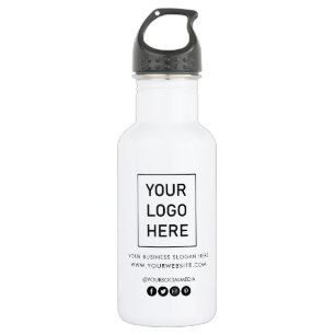 Your Business Logo and Text Custom 532 Ml Water Bottle