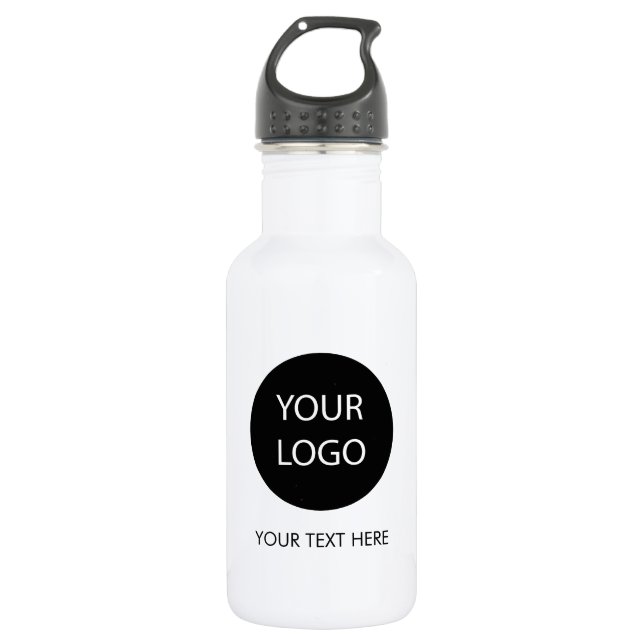 Your Business Logo and Text Custom 532 Ml Water Bottle (Front)