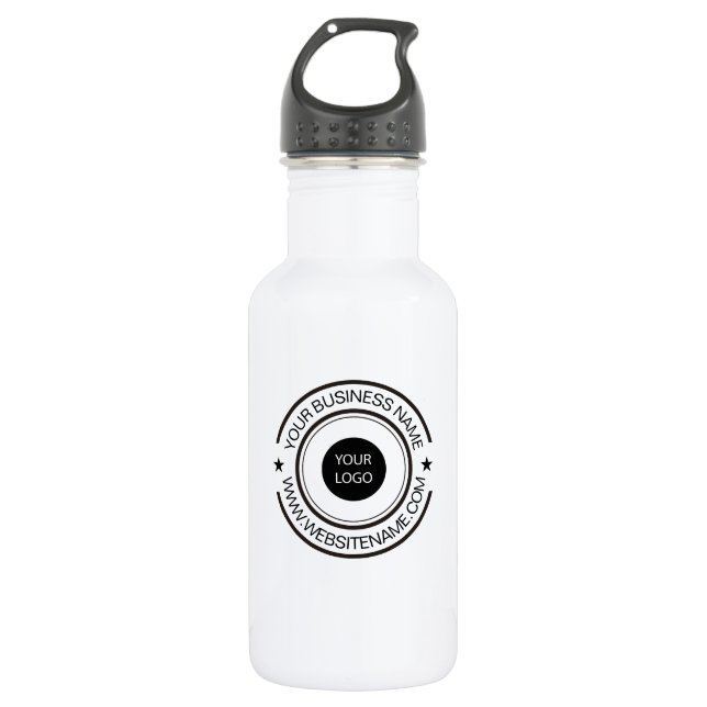 Your Business Logo and Text Custom  532 Ml Water Bottle (Front)