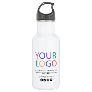 Your Business Logo and Text Custom 532 Ml Water Bottle