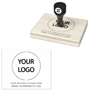 Your Business Logo and Text  Custom Large  Rubber Stamp