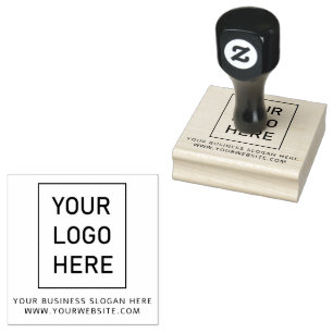 Your Business Logo and Text  Custom  Rubber Stamp