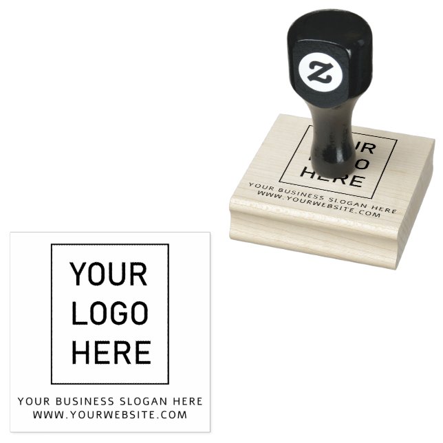 Your Business Logo and Text  Custom  Rubber Stamp (Stamped)