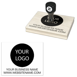 Your Business Logo and Text Custom Rubber Stamp