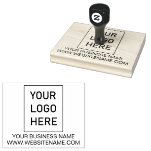 Your Business Logo and Text  Custom Rubber Stamp