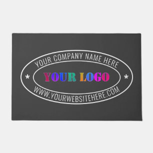 Your Business Logo and Text Doormat Choose Colour