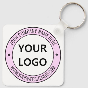 Your Business Logo and Text Promotional Keychain