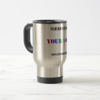 Your Business Logo and Text Promotional Travel Mug