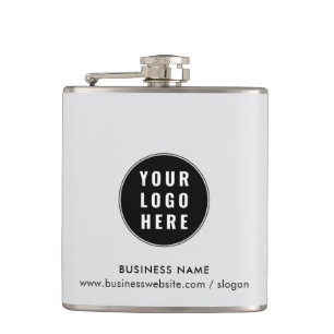 Your Business Logo and Website Company Promotional Hip Flask