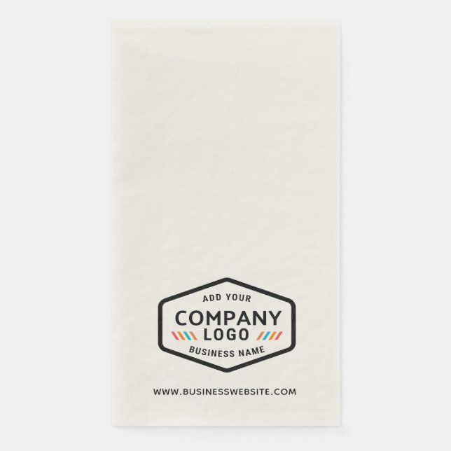 Your Business Logo and Website Corporate Events Napkin (Front)