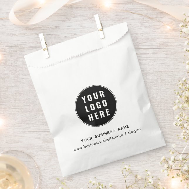 Your Business Logo and Website Custom Company Favour Bags (Clipped)