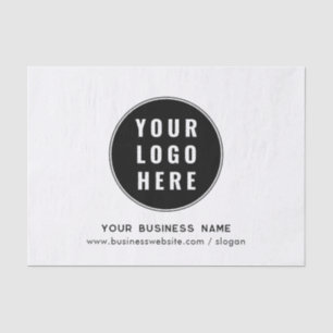 Your Business Logo and Website Custom Employees Tissue Paper