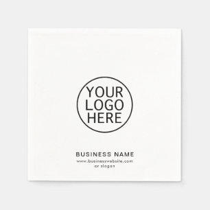 Your Business Logo and Website Custom Paper Napkin