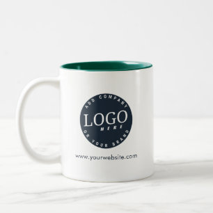 Your Business Logo and Website Custom Two-Tone Coffee Mug