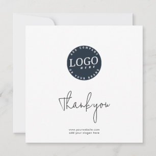 Your Business Logo and Website Customers Thank You Card