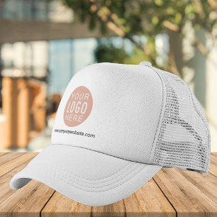 Your Business Logo and Website Employees Custom Trucker Hat