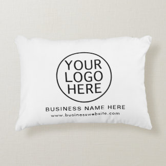 Your Business Logo and Website Simple Custom Decorative Cushion