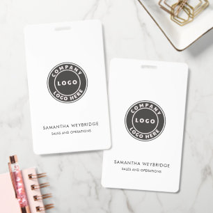 Your Business Logo Company Employees Staff ID Badge
