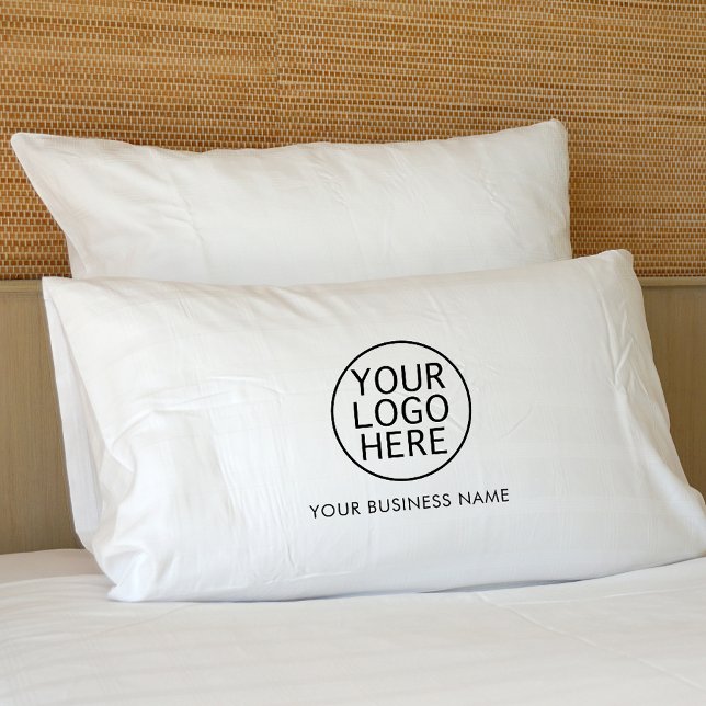 Your Business Logo Company Name Minimalist Custom Lumbar Cushion (Your Business Logo Custom Hotel Showroom Lumber Pillow)
