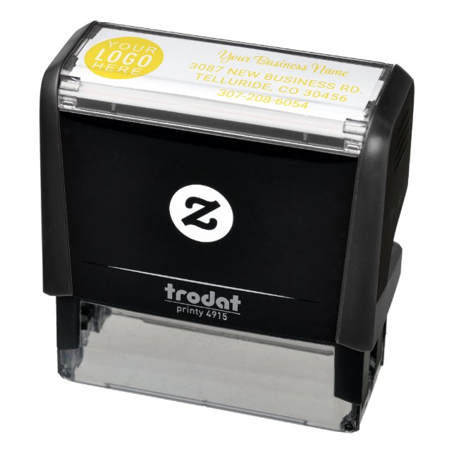 Your Business Logo Corporate Address Self-inking Stamp (Product)