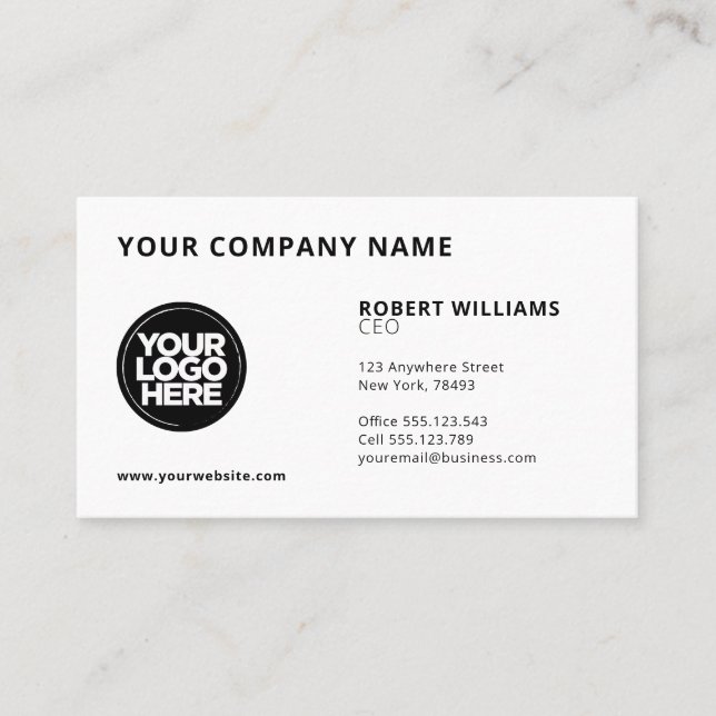 Your Business Logo Custom Background Images Business Card (Front)