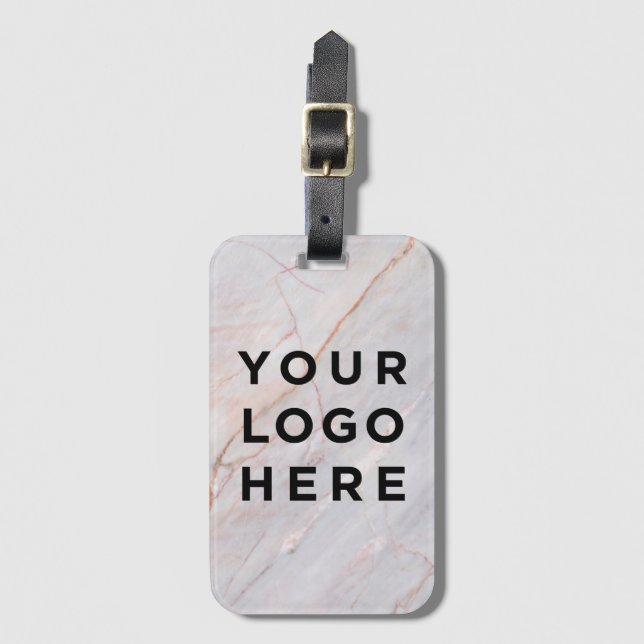 Your Business Logo Custom Background Luggage Tag (Front Vertical)