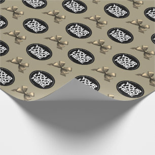 Your Business Logo Custom Gold Bronze Wrapping Paper