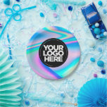 Your Business Logo Custom Holographic Crafts Party Paper Plate<br><div class="desc">Your Business Logo Custom Holographic Crafts Party Colourful Paper Plates for birthdays or corporate celebrations</div>