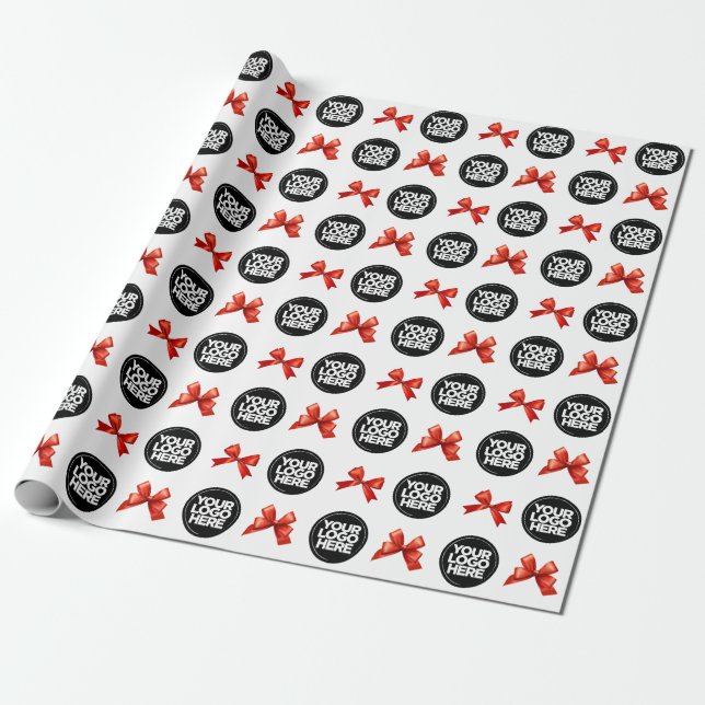 Your Business Logo Custom Professional Wrapping Paper (Unrolled)