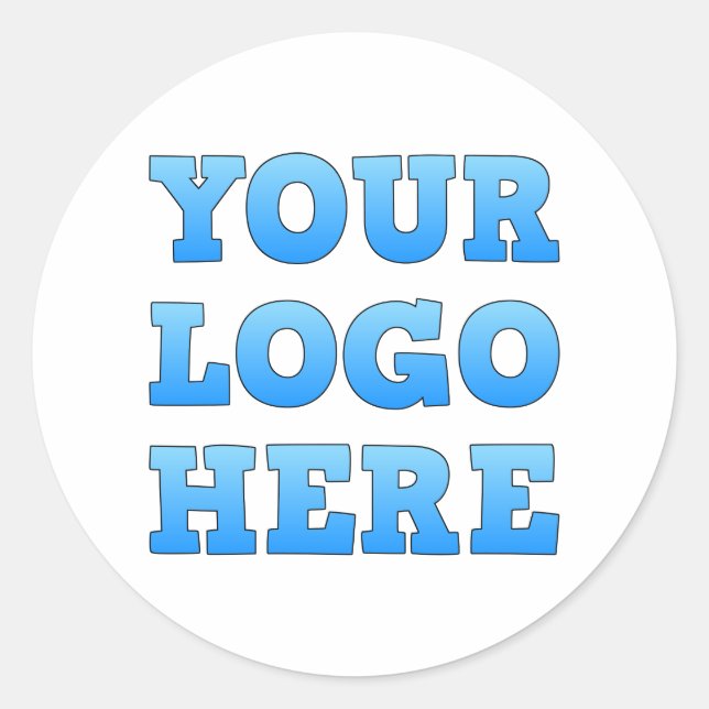 Your Business Logo Custom Round Stickers (Front)