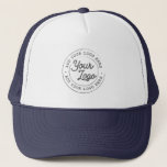 Your Business Logo Custom Simple Navy Blue Trucker Hat<br><div class="desc">Create your own corporate Trucker Hat! A simple and modern template in navy blue and white, fully customisable, featuring your business logo, photo or image. You can add also your name, your company name, promotional instagram address or any personalised text. You can choose any font and any colour. Perfect as...</div>