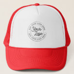 Your Business Logo Custom Simple Red and White Trucker Hat<br><div class="desc">Create your own corporate Trucker Hat! A simple and modern template in eyecatching red and white, fully customisable, featuring your business logo, photo or image. You can add also your name, your company name, promotional instagram address or any personalised text. You can choose any font and any colour. Perfect as...</div>