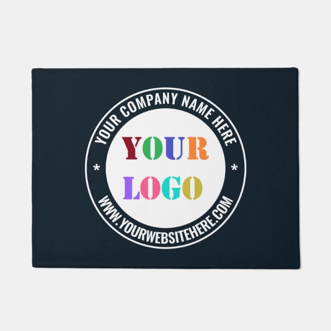 Your Business Logo Custom Text Doormat Template (Front)