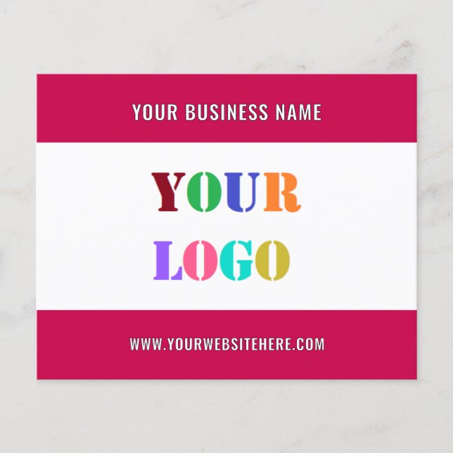 Your Business Logo Custom Text Promotional Flyer (Front)