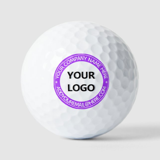 Your Business Logo Custom Text Stamps Golf Balls (Front)