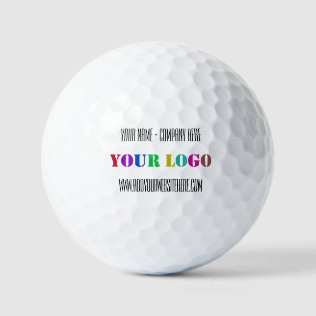 Your Business Logo Custom Text Stamps Golf Balls (Front)