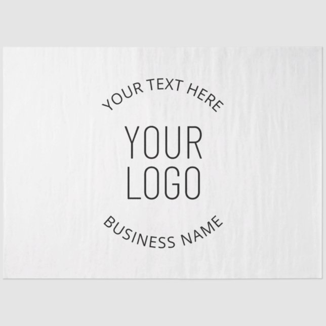 Your Business Logo & Customisable Message Tissue Paper (Front)