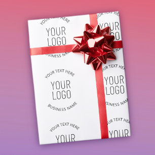Your Business Logo & Customisable Message Wrapping Paper