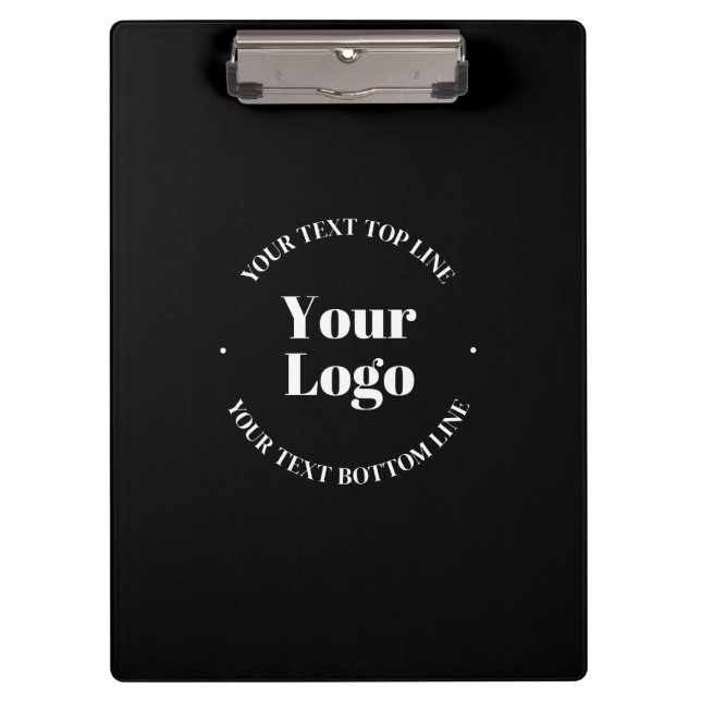 Your Business Logo & Customisable Text Template  Clipboard (Front)