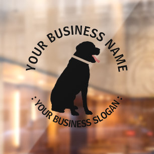 Your Business Logo Dog themed Window Cling