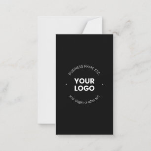 Your Business Logo & Editable Text   Black & White Card