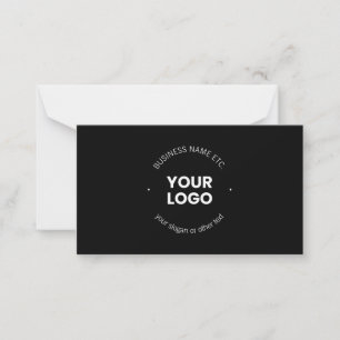 Your Business Logo & Editable Text   Black & White Card