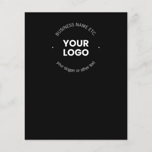 Your Business Logo & Editable Text   Black & White Flyer