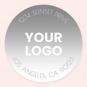 Your Business Logo Editable Text & Colour Classic Round Sticker