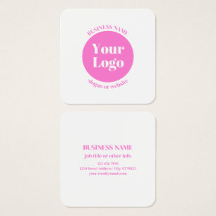 Your Business Logo & Editable Text Template   Pink