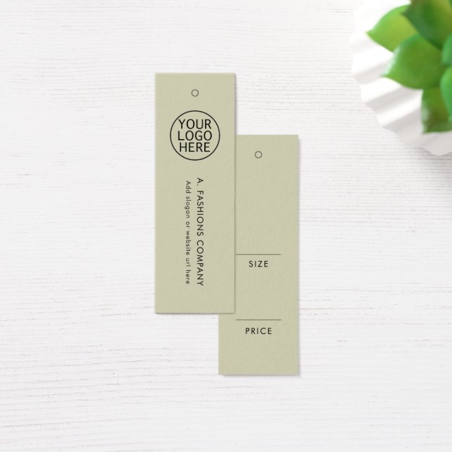 Your Business Logo Elegant Clothing Price Tag (Desk)