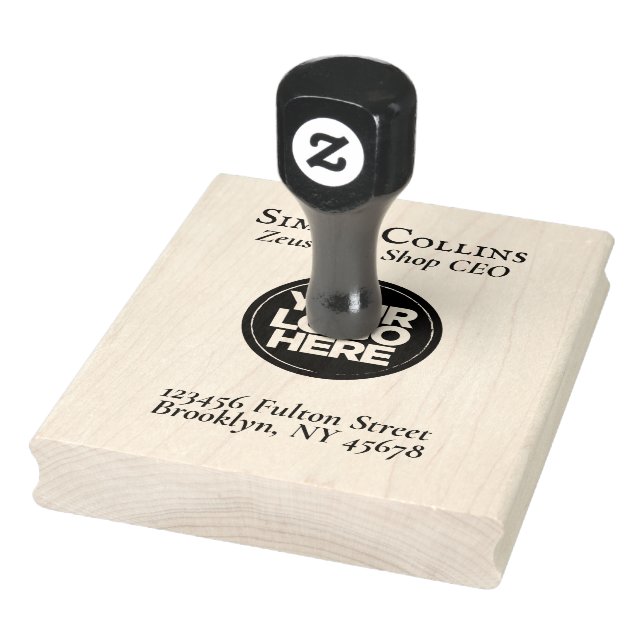 Your Business Logo ExLibris Books Return Address Rubber Stamp (Stamp)