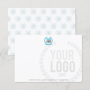 Your Business Logo Faded Backdrop Office Flat Invitation